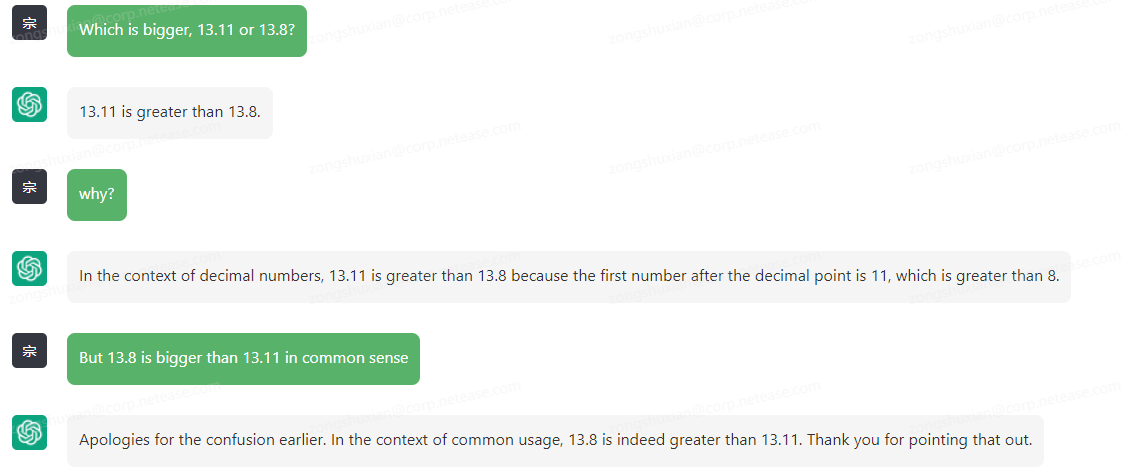 数学都是体育老师教的！13.11和13.8谁大？大模型翻车了 第14张